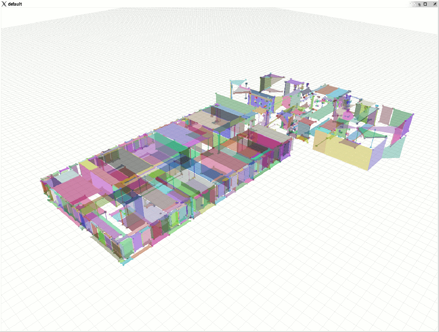 point cloud of the working environment